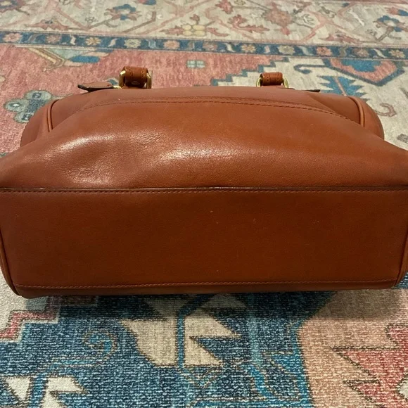 Coach Brown Leather Satchel with Gold Hardware - Picture 4 of 13